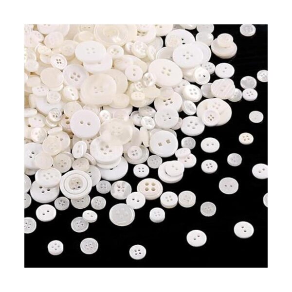 Swpeet 1000 botones blancos de Navidad 2 y 4 agujeros