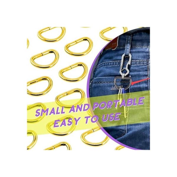 Swpeet 150 anillos en D de metal multiusos de 34 pulgadas