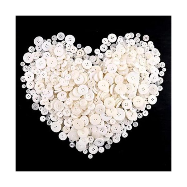 Swpeet 1000 botones blancos de Navidad 2 y 4 agujeros