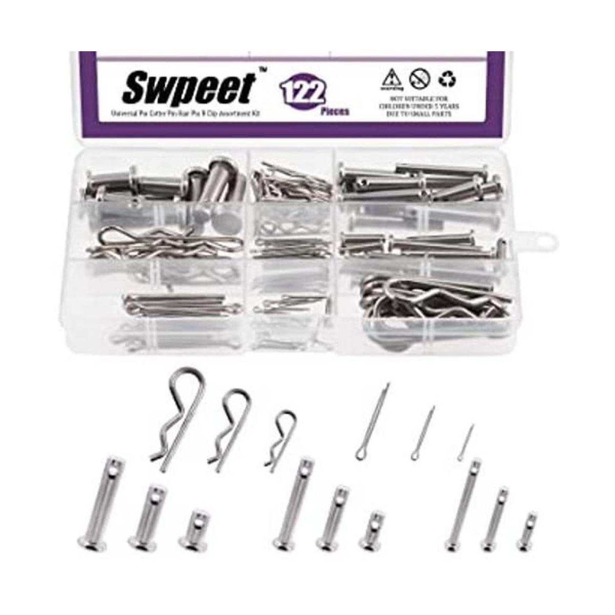 Swpeet 122 piezas de acero inoxidable 304 M4 M6 M8 con