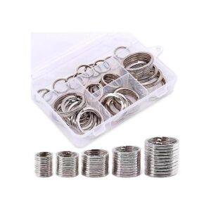 Swpeet 60 llaveros de metal multiusos para llaves de