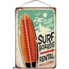 Swono Letreros de estaño para tablas de surf ropa de