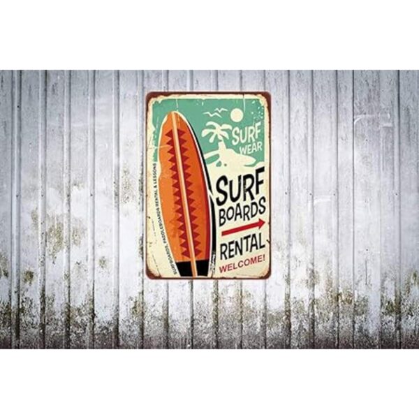Swono Letreros de estaño para tablas de surf ropa de