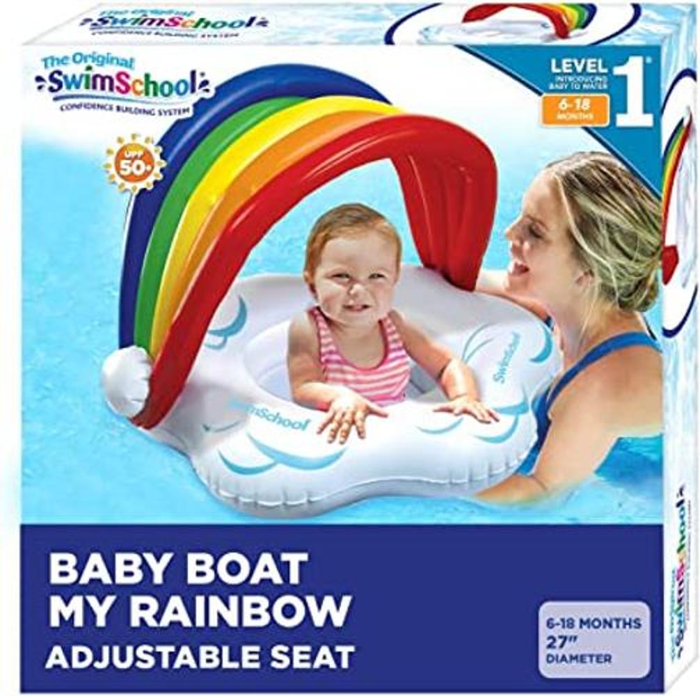 SwimSchool Rainbow Baby Flotador de piscina para primer