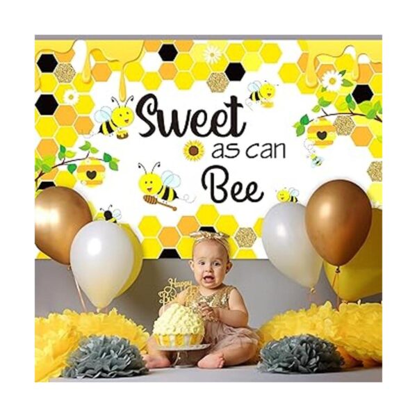 Sweet as Can Bee Telón de fondo de abeja para fiesta de