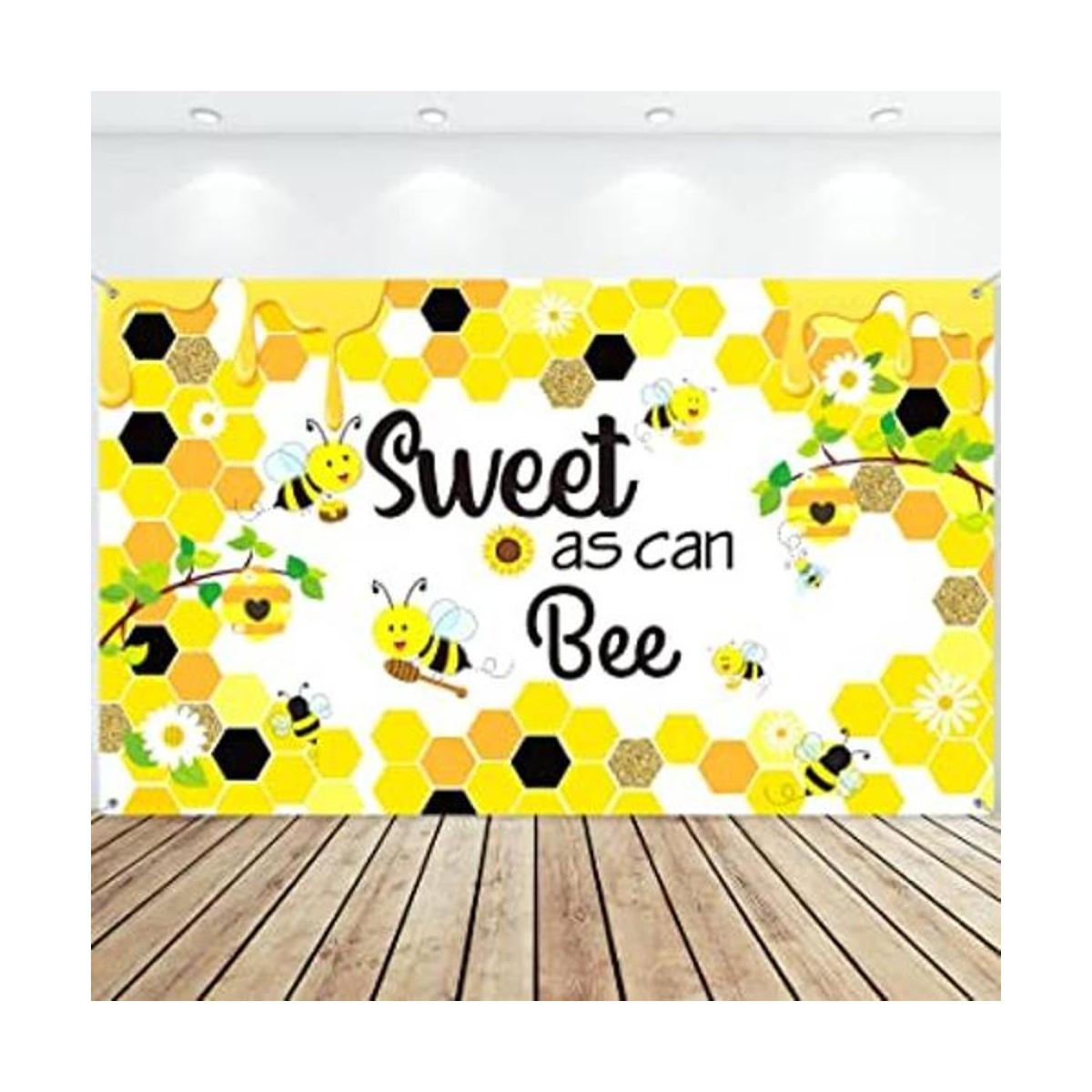 Sweet as Can Bee Telón de fondo de abeja para fiesta de