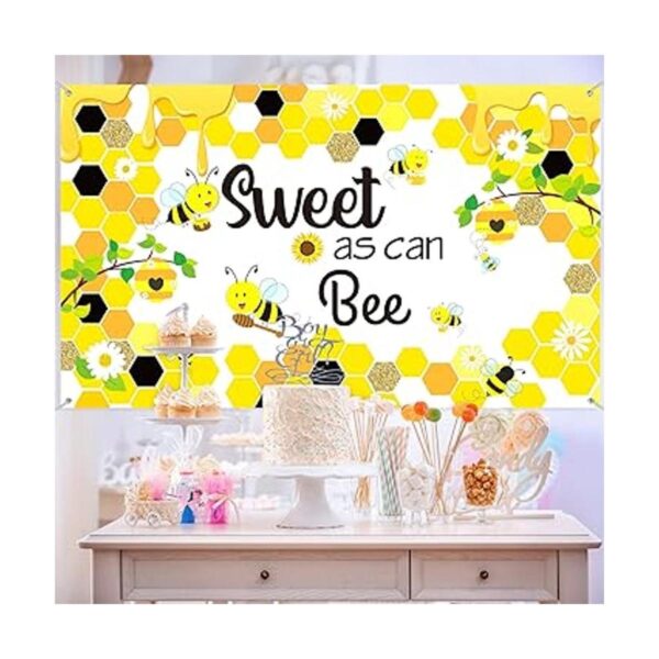 Sweet as Can Bee Telón de fondo de abeja para fiesta de