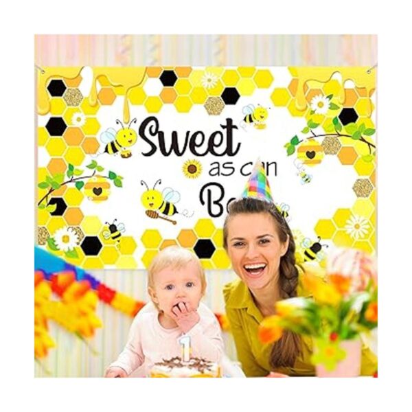 Sweet as Can Bee Telón de fondo de abeja para fiesta de