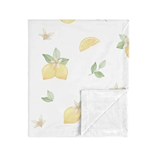 Sweet Jojo Designs Lemon Floral Baby Girl Manta recibiendo_1