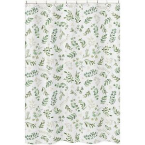 Sweet Jojo Designs Cortina de ducha con diseño de hojas_1
