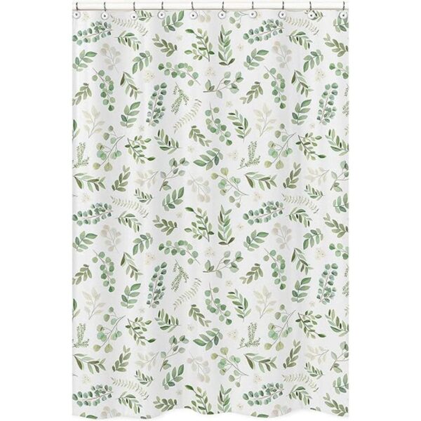 Sweet Jojo Designs Cortina de ducha con diseño de hojas_1