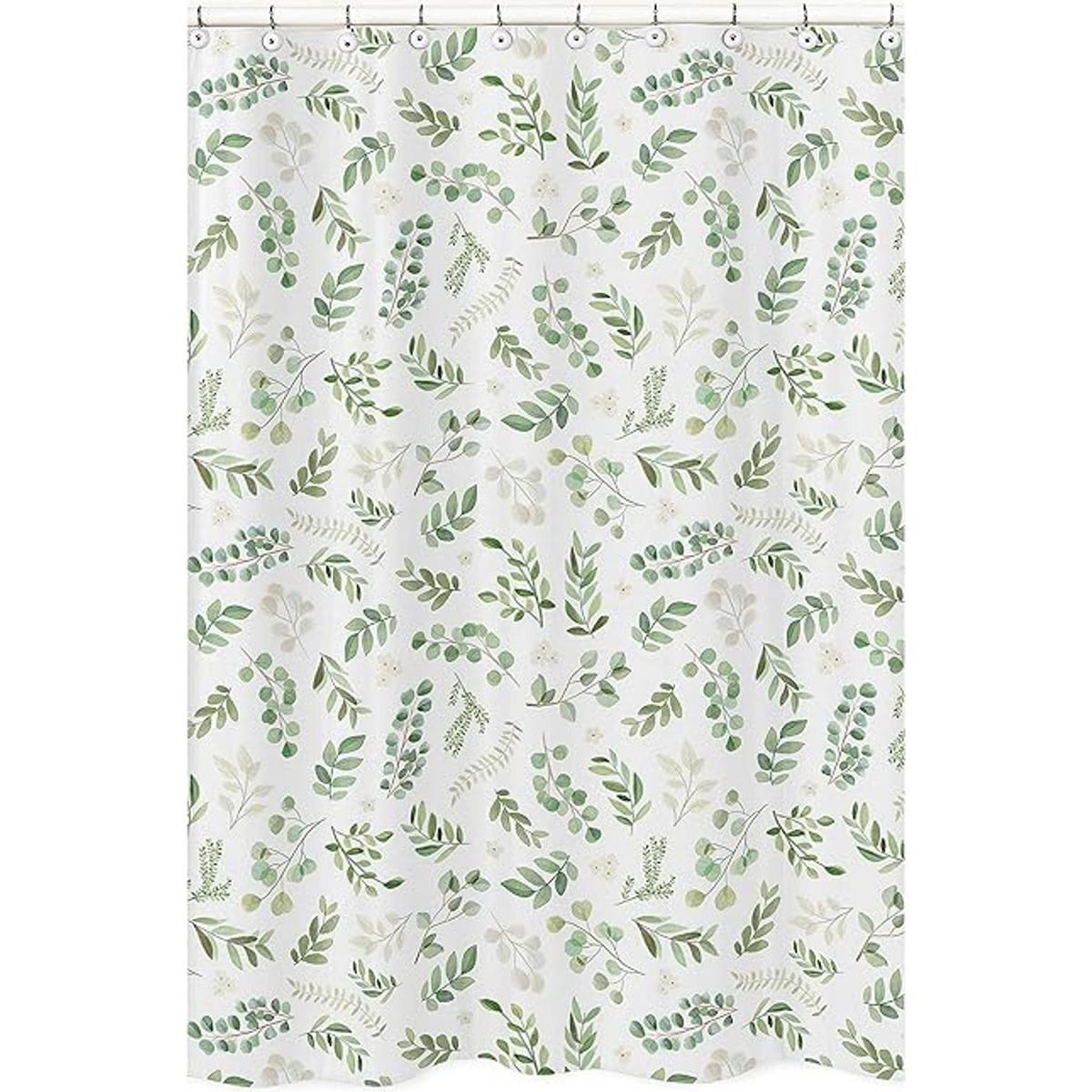 Sweet Jojo Designs Cortina de ducha con diseño de hojas