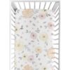 Sweet Jojo Designs Amarillo y Rosa Acuarela Floral Chica_1