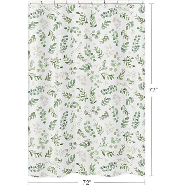 Sweet Jojo Designs Cortina de ducha con diseño de hojas_5