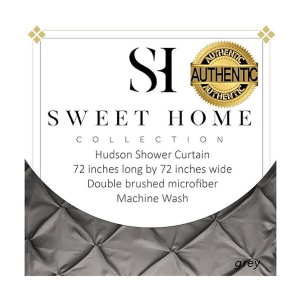 Sweet Home Collection PINTCKSCGry Cortina de ducha de_2