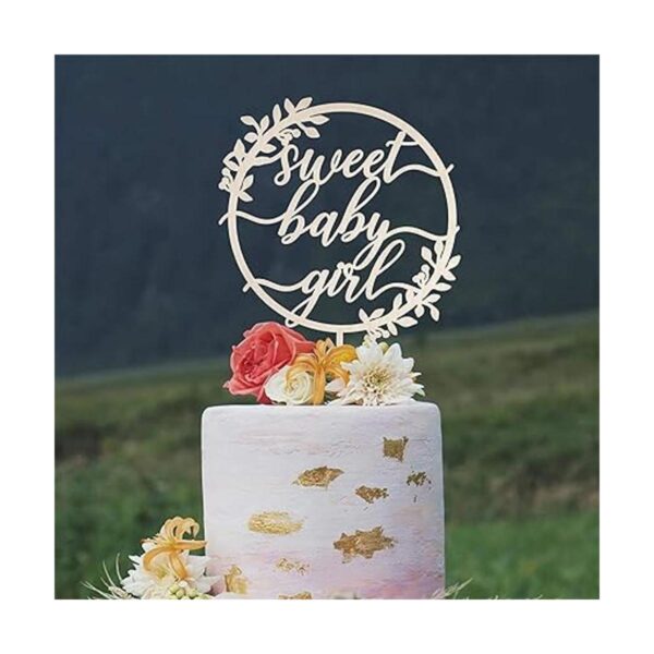 Sweet Baby Girl Decoración para pastel de bebé de primer_2