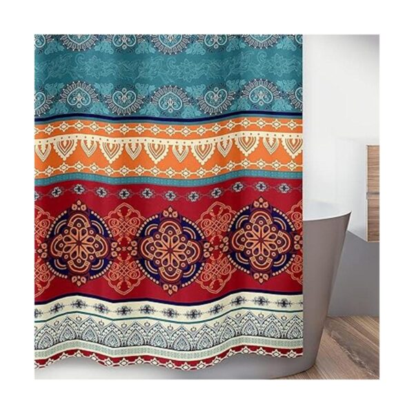 Sweet JoJo Designs Cortina de ducha de tela bohemia y_3