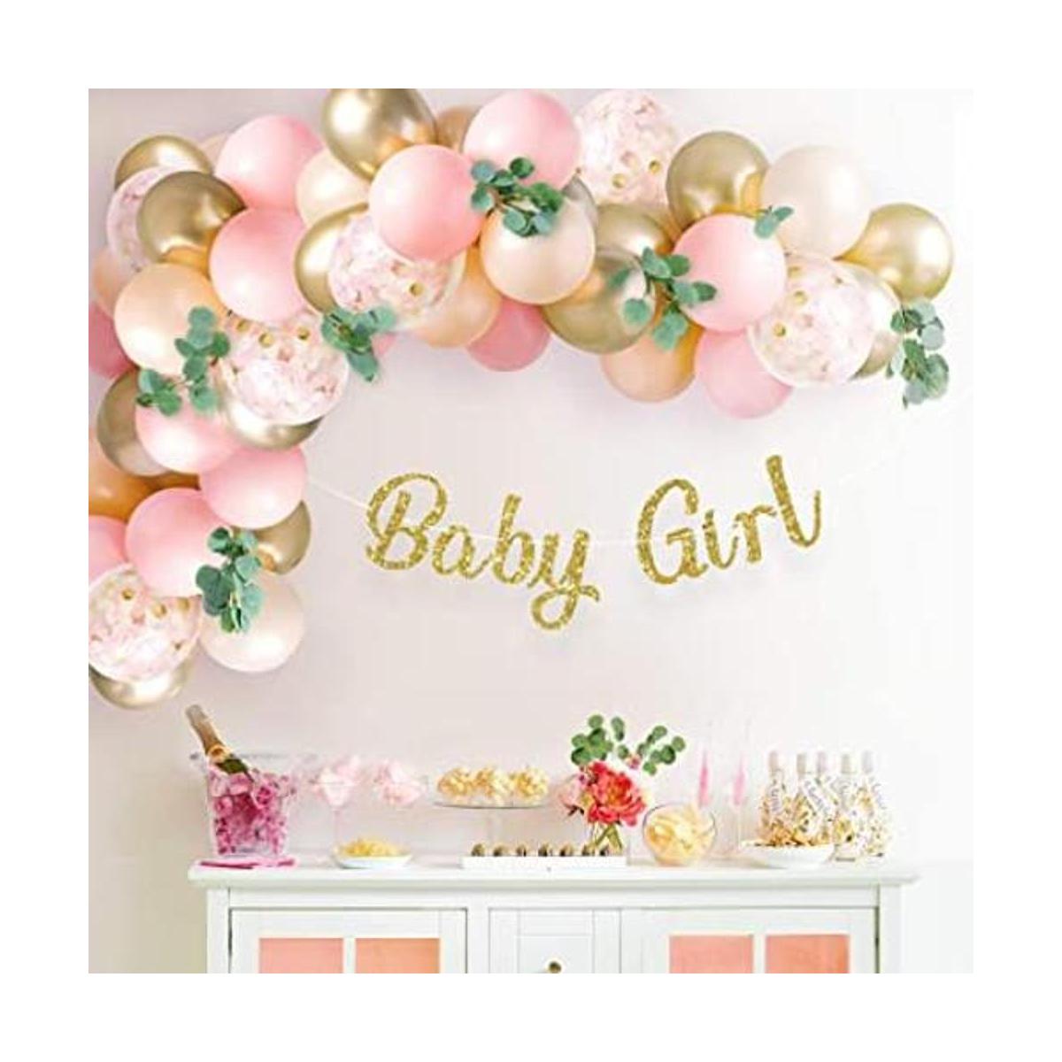 Sweet Baby Co. Decoraciones de baby shower para niña con