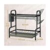 Swedecor Escurridor de platos pequeño de 2 niveles_4