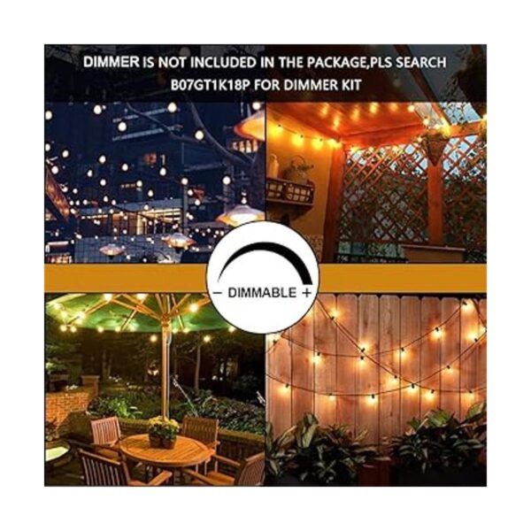 Svater Outdoor Led String Lights 50FT with 15pcs E26