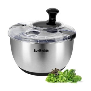 SveBake Ensalada Spinner Lavadora grande de acero