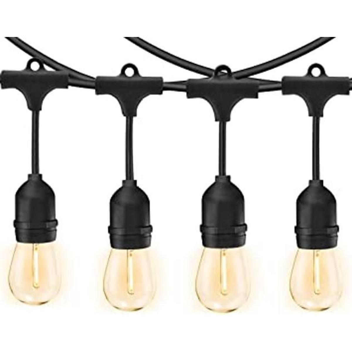 Svater Outdoor Led String Lights 50FT with 15pcs E26