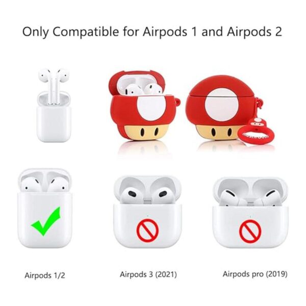 Suublg Funda de silicona para Airpods con llavero diseño_2