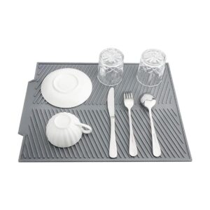Suruid Alfombrilla de silicona para secar platos fácil