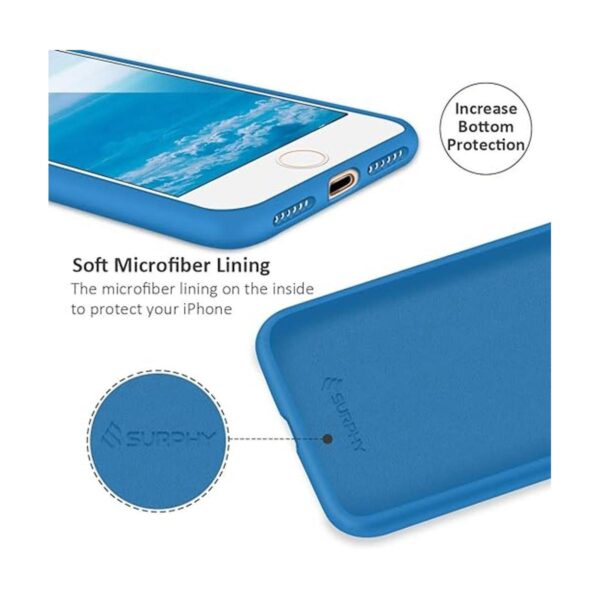 Surphy Carcasa de silicona compatible con iPhone SE 2020_3