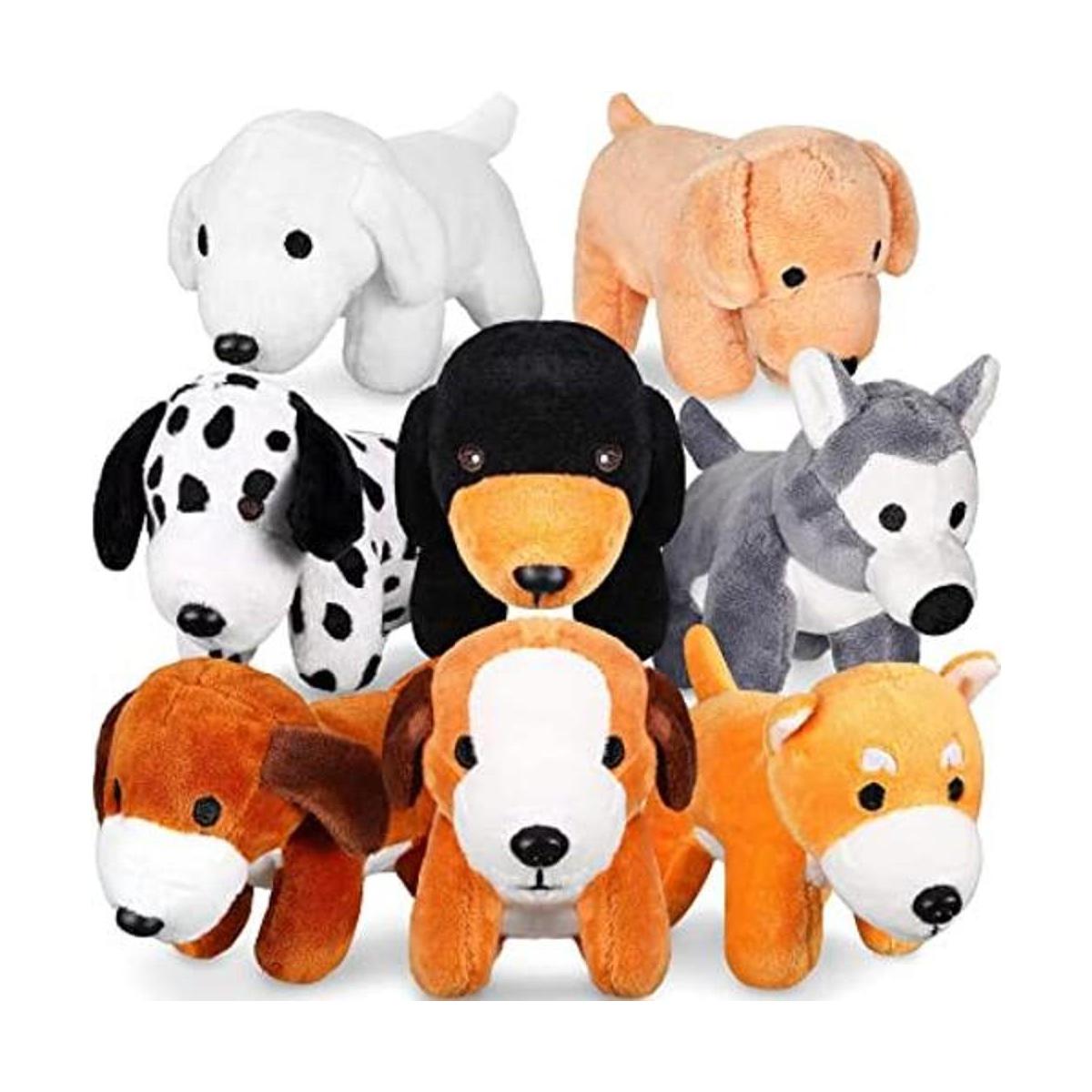Surtido a granel de 8 animales de peluche de 5 pulgadas