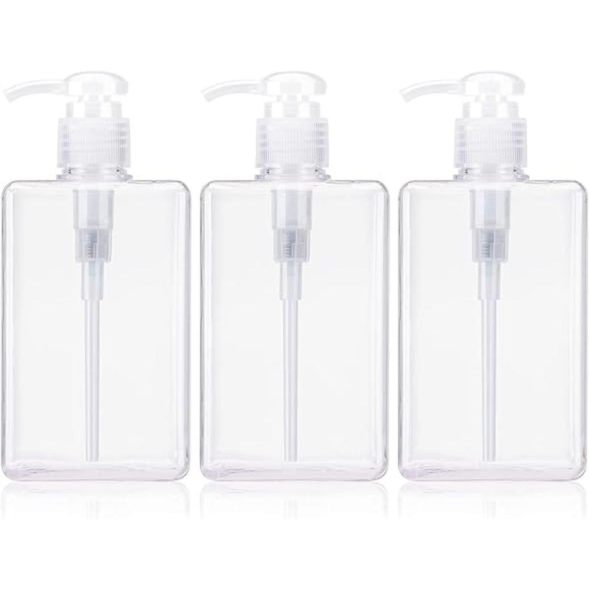Suream Botellas de plástico transparente 3 paquetes de