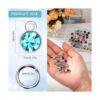 Sureio 80 dijes de piedra natal de cristal con 200 anillos