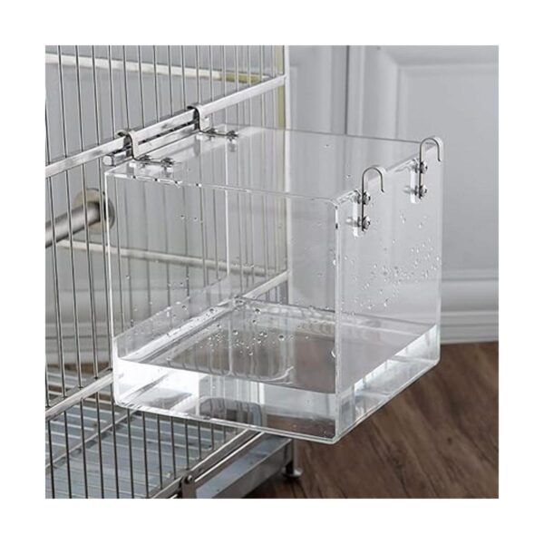 Suremita Hanging Bird Bath Cube Bird Bathtub Bath Shower