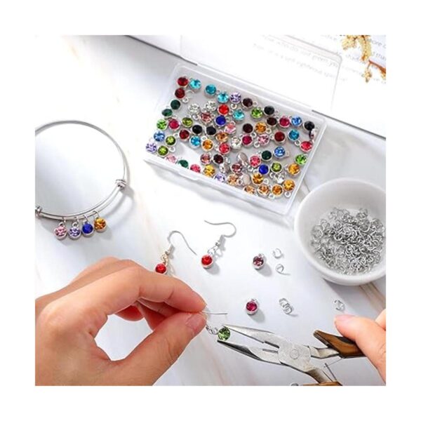 Sureio 80 dijes de piedra natal de cristal con 200 anillos