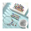 Sureio 80 dijes de piedra natal de cristal con 200 anillos