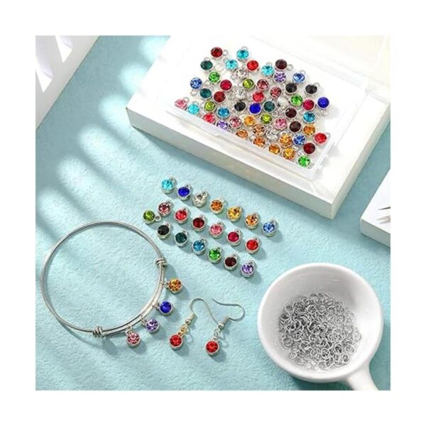 Sureio 80 dijes de piedra natal de cristal con 200 anillos