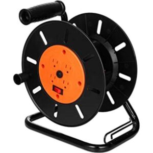 Suraielec Carrete de cable de extensión con 4 tomas