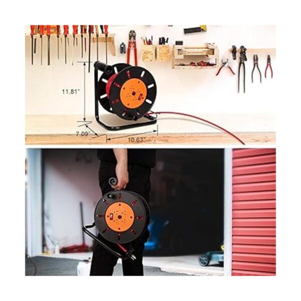 Suraielec Carrete de cable de extensión con 4 tomas