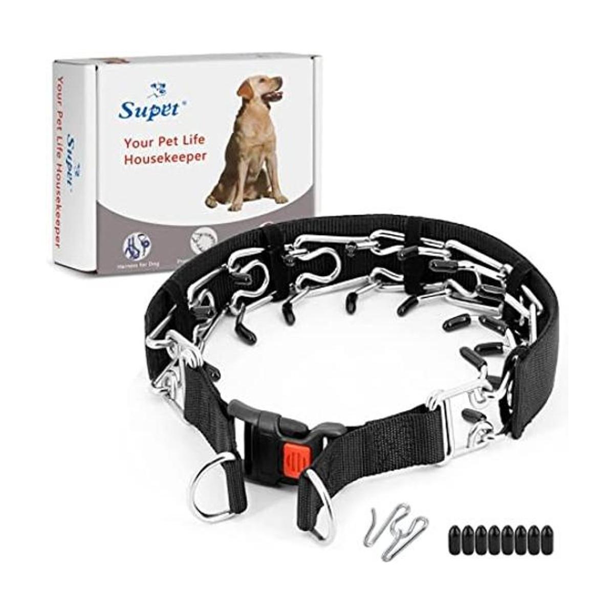 Supet Collar de punta de perro collar ajustable para