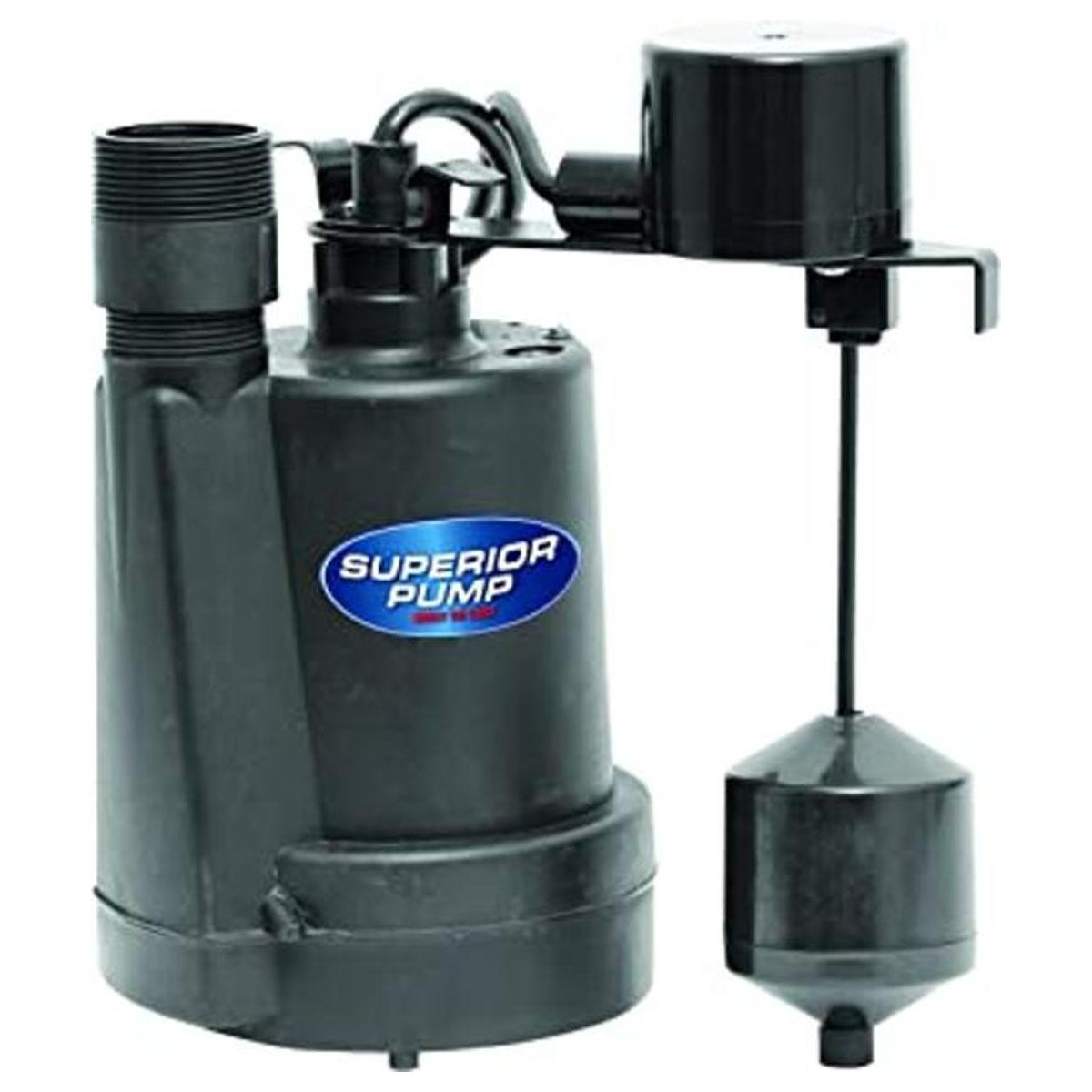 Superior Pump 92260 Bomba de sumidero vertical de plástico