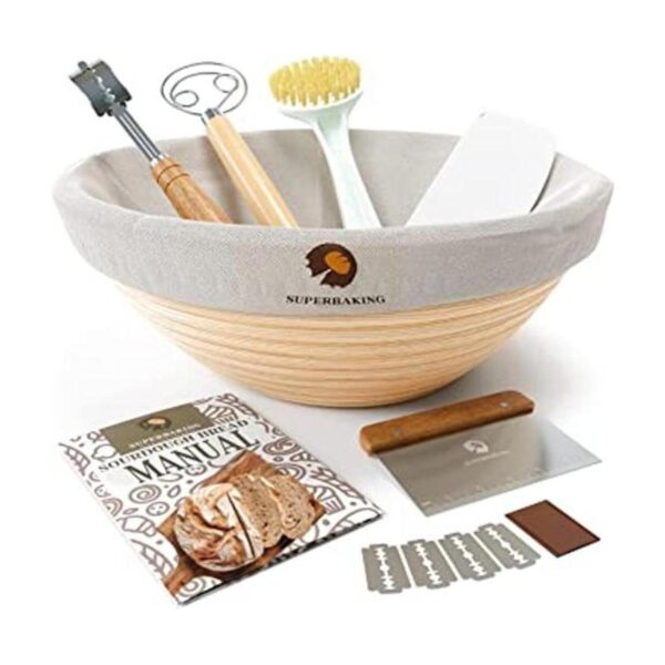 Superbaking Banneton Juego de cestas a prueba de pan