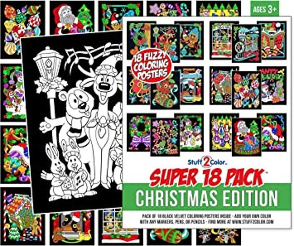 Super Pack de 18 pósteres para colorear de terciopelo