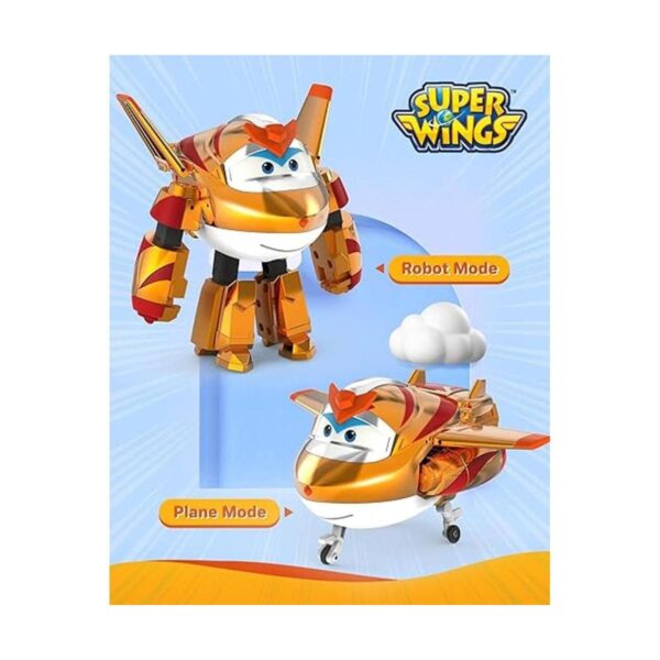 Super Wings Juguetes de avión Golden Boy transformadores_3