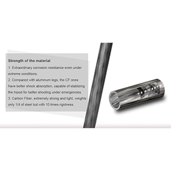 Sunwayfoto ET02 CF trípode tubo de extensión de fibra de_5