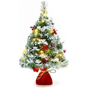 Sunnyglade rbol de Navidad artificial de 21.6 pulgadas