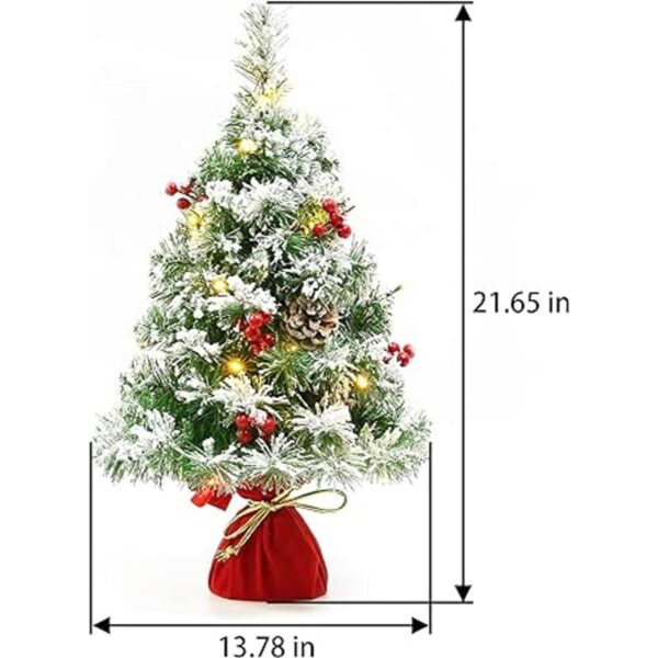 Sunnyglade rbol de Navidad artificial de 21.6 pulgadas