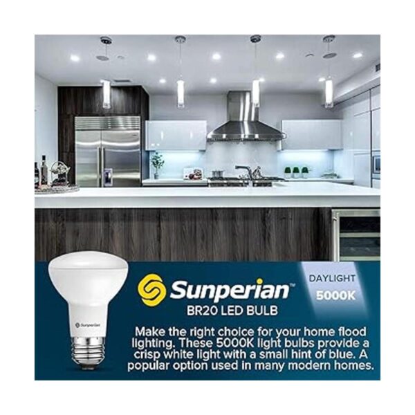 Sunperian Lote de 12 bombillas LED BR20 6 W 50 W 5000