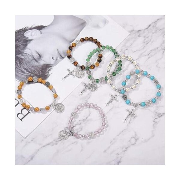 Sunnylue Juego de rosario elástico para hacer pulseras