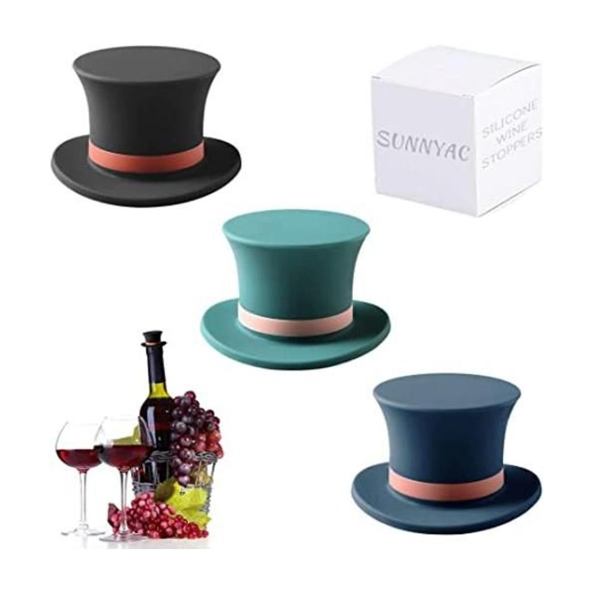 Sunnyac Tapones de vino divertidos y reutilizables
