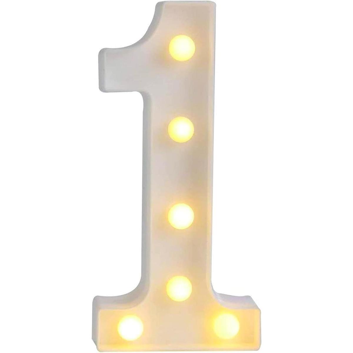 Sunnyglade Luces led blancas en forma de letra del